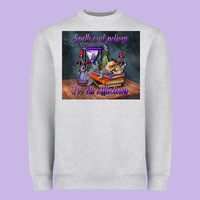Spells And Potions For All Afflictions Tumbler Heavyweight Sweatshirt Designed By Bundleandbundleshop