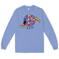 Colony Blue Rainbow sheep Long Sleeve Tee - CowGirlArtShop