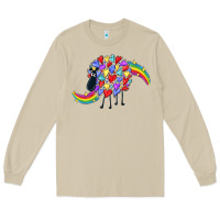 Mushroom Rainbow sheep Long Sleeve Tee - CowGirlArtShop