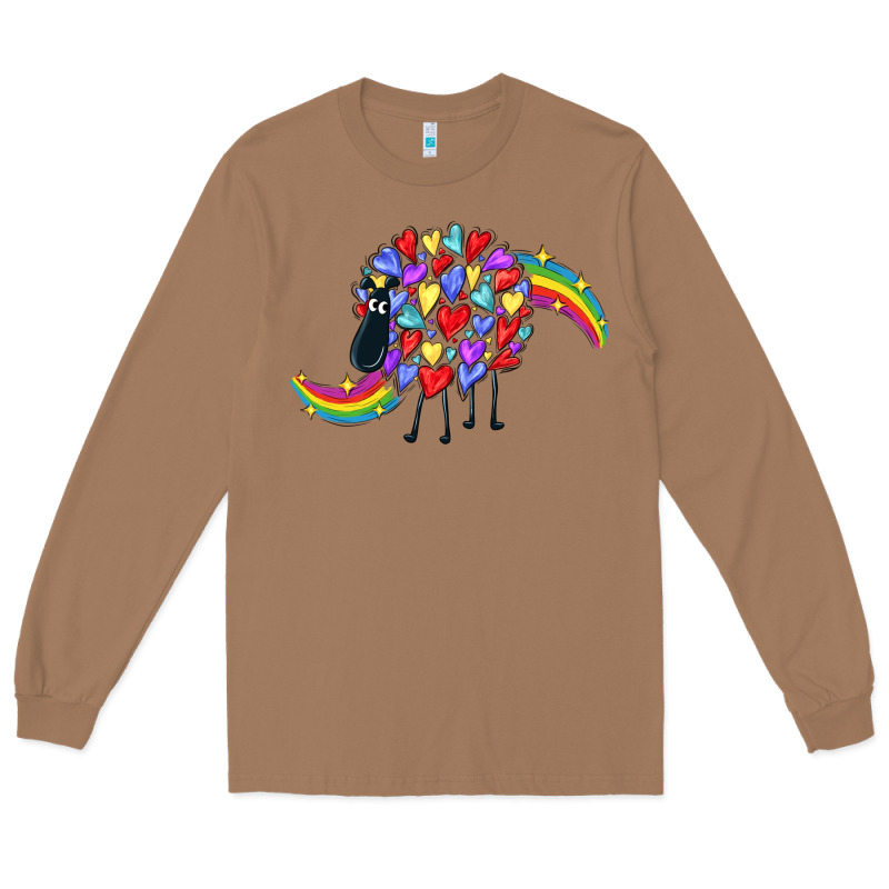 Rainbow Sheep Long Sleeve Tee by CowGirlArtShop | Teevron
