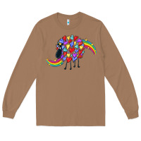 Toasted Coconut Rainbow sheep Long Sleeve Tee - CowGirlArtShop