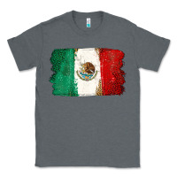 Charcoal Heather Mexican Flag Classic Tee - texasbilliewilder