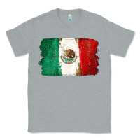 Heather Grey Mexican Flag Classic Tee - texasbilliewilder