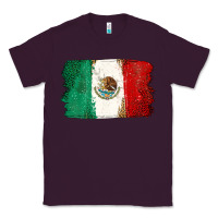 Plum Mexican Flag Classic Tee - texasbilliewilder
