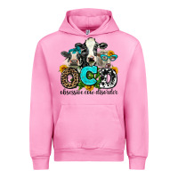 Fuchsia Pink ocd obsessive cow disorder Urban Hoodie - AdoDesignShop