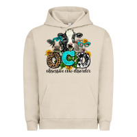 Pigment French Oak ocd obsessive cow disorder Urban Hoodie - AdoDesignShop