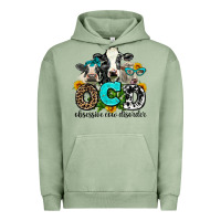 Pigment Oil Green ocd obsessive cow disorder Urban Hoodie - AdoDesignShop