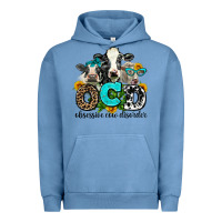 Pigment Pebble Blue ocd obsessive cow disorder Urban Hoodie - AdoDesignShop