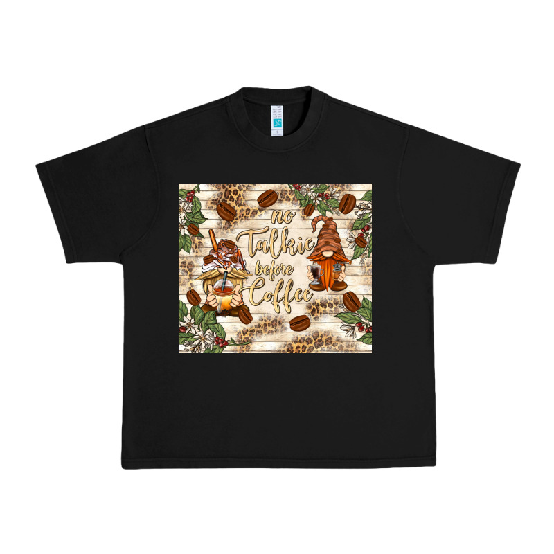 No Talkie Before Coffee With Gnomies Urban Heavy Tee by TumblerDesignByShophia | Teevron