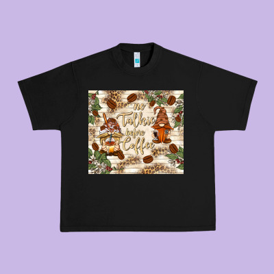 No Talkie Before Coffee With Gnomies Urban Heavy Tee Designed By Tumblerdesignbyshophia