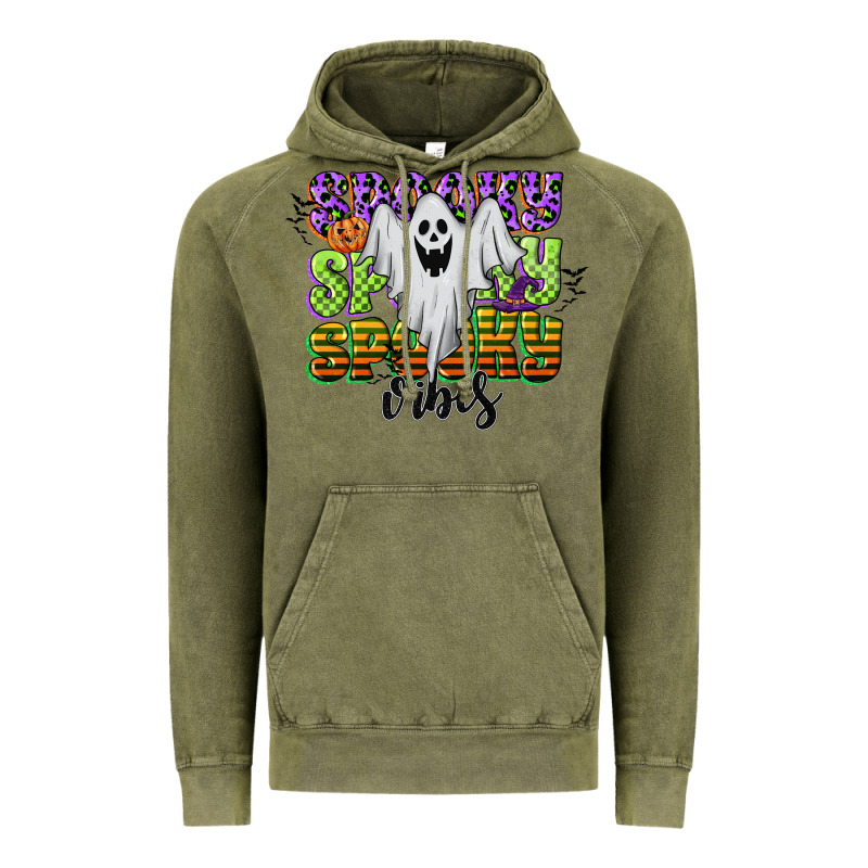 Spooky Spooky Spooky Vibes Vintage Hoodie by CowGirlArtShop | Teevron