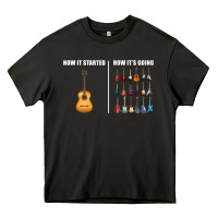 Asphalt Guitars How it Started How It's Going Guitar Players Funny Heavy Core Tee - minhPixels