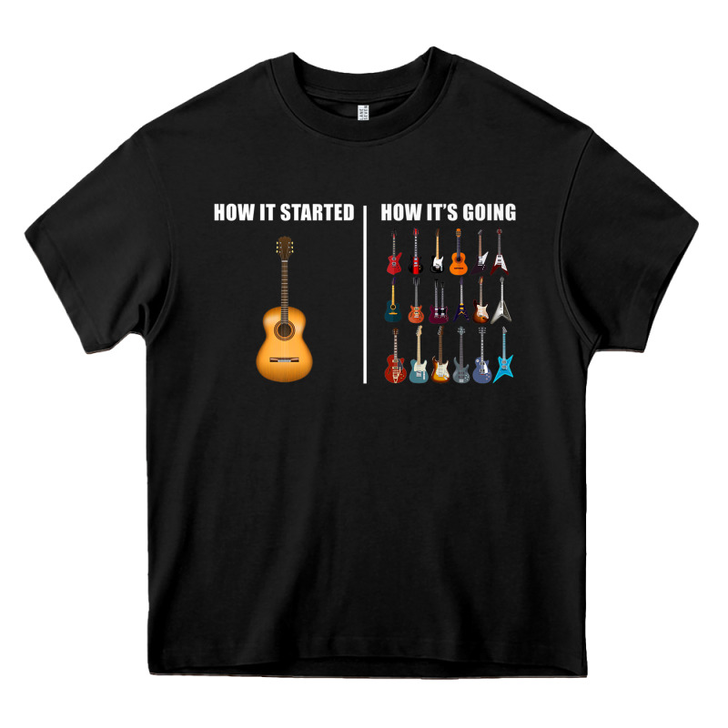Guitars How It Started How It's Going Guitar Players Funny Heavy Core Tee by minhPixels | Teevron