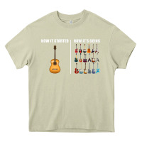 Mossy Guitars How it Started How It's Going Guitar Players Funny Heavy Core Tee - minhPixels