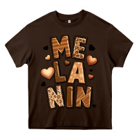 Chocolate Brown melanin Heavy Core Tee - LillyAllenDesigns