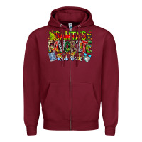 Burgundy Santa's Favorite Rad Tech Zipper Hoodie - CowhideDigitalArt