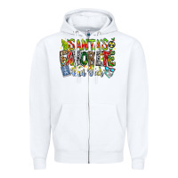 White Santa's Favorite Rad Tech Zipper Hoodie - CowhideDigitalArt