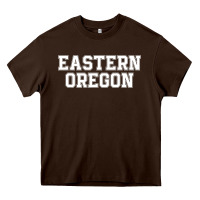 Chocolate Brown Eastern Oregon Athletic University College Alumni Heavy Core Tee - minhPixels