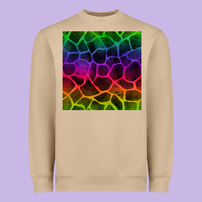 Colorful Giraffe Seamless Pattern Heavyweight Sweatshirt Designed By Bundleandbundleshop