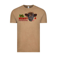 Vintage Coffee Merry Christmas Calf Vintage Tee - RanaPortraitStore