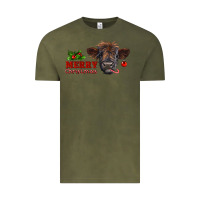 Vintage Olive Merry Christmas Calf Vintage Tee - RanaPortraitStore