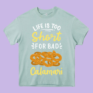 Calamari Squid Seafood Heavy Core Tee Designed By Minhpixels
