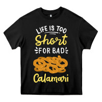 Black Calamari Squid Seafood Heavy Core Tee - minhPixels