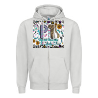 Dove Grey pt physical therapist Zipper Hoodie - CowhideDigitalArt