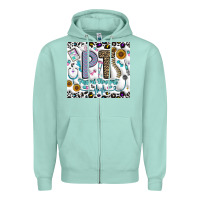 Seafoam pt physical therapist Zipper Hoodie - CowhideDigitalArt