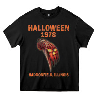 Black Halloween 1978 Holiday Spooky Myers Pumpkin Haddonfield Heavy Core Tee - minhPixels