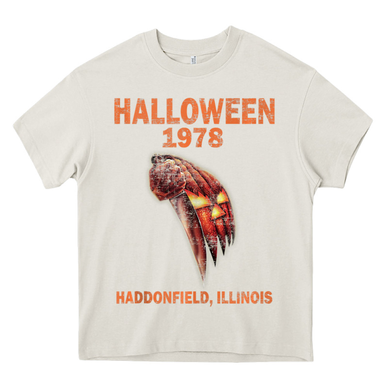Halloween 1978 Holiday Spooky Myers Pumpkin Haddonfield Heavy Core Tee by minhPixels | Teevron