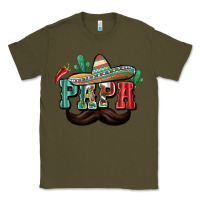 Army Green Mexican Papa Classic Tee - texasbilliewilder