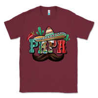 Burgundy Mexican Papa Classic Tee - texasbilliewilder