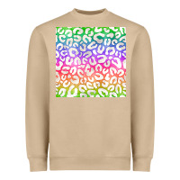 Mushroom watercolor rainbow leopard seamless pattern Heavyweight Sweatshirt - BundleAndBundleShop