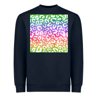 Navy watercolor rainbow leopard seamless pattern Heavyweight Sweatshirt - BundleAndBundleShop