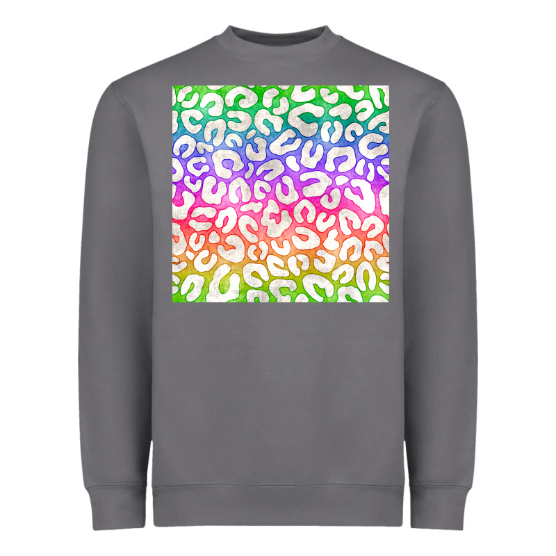 Watercolor Rainbow Leopard Seamless Pattern Heavyweight Sweatshirt by BundleAndBundleShop | Teevron
