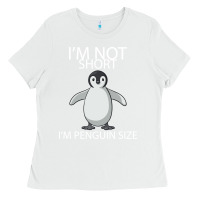 White I'm Not Short I'm Penguin Size Ladies Tee - Bettercallsaul