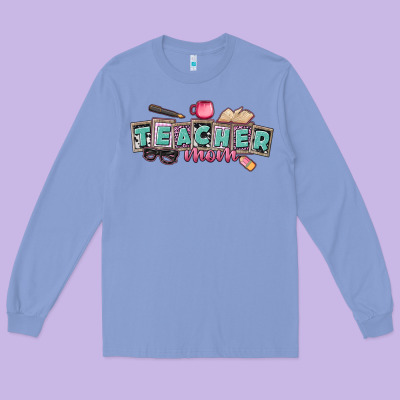 Teacher Mom Long Sleeve Tee Designed By Cowgirlartshop