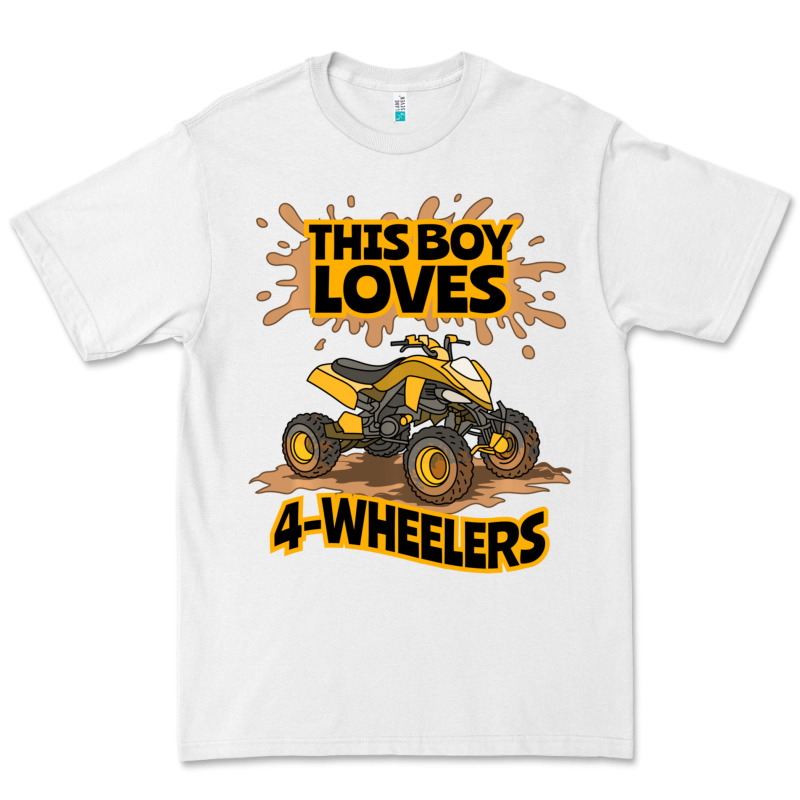 Kids Atv Outfit 4 Wheeler Mudding Gift- Boys Four Wheeler Premium Tee by minhPixels | Teevron