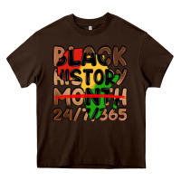 Chocolate Brown black history month Heavy Core Tee - LillyAllenDesigns