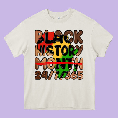 Black History Month Heavy Core Tee Designed By Lillyallendesigns