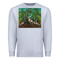 Heather Grey brachiosaurus Premium Sweatshirt - Artiststas
