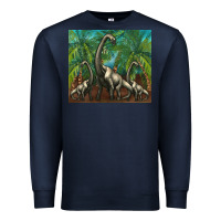 Navy brachiosaurus Premium Sweatshirt - Artiststas