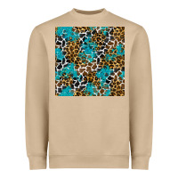 Mushroom turquoise glitter cowhide leopard seamless pattern Heavyweight Sweatshirt - BundleAndBundleShop