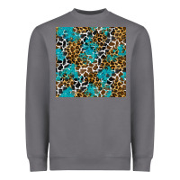 Storm turquoise glitter cowhide leopard seamless pattern Heavyweight Sweatshirt - BundleAndBundleShop