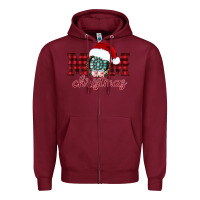 Burgundy mom Christmas Zipper Hoodie - CowhideDigitalArt