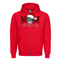 Red mom Christmas Zipper Hoodie - CowhideDigitalArt
