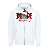 White mom Christmas Zipper Hoodie - CowhideDigitalArt