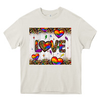 Cream love hearts pride tumbler Heavy Core Tee - JahusDesignShop