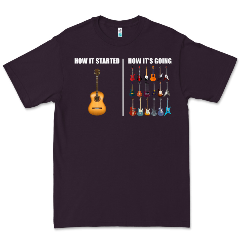 Guitars How It Started How It's Going Guitar Players Funny Premium Tee by minhPixels | Teevron